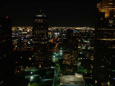 View over Dallas Downtown at night.