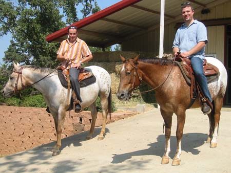 Horse-riding in Texas.