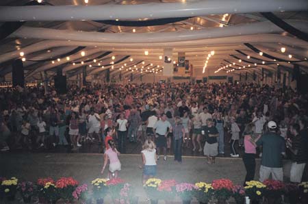 View down from stage at Addison Oktoberfest.